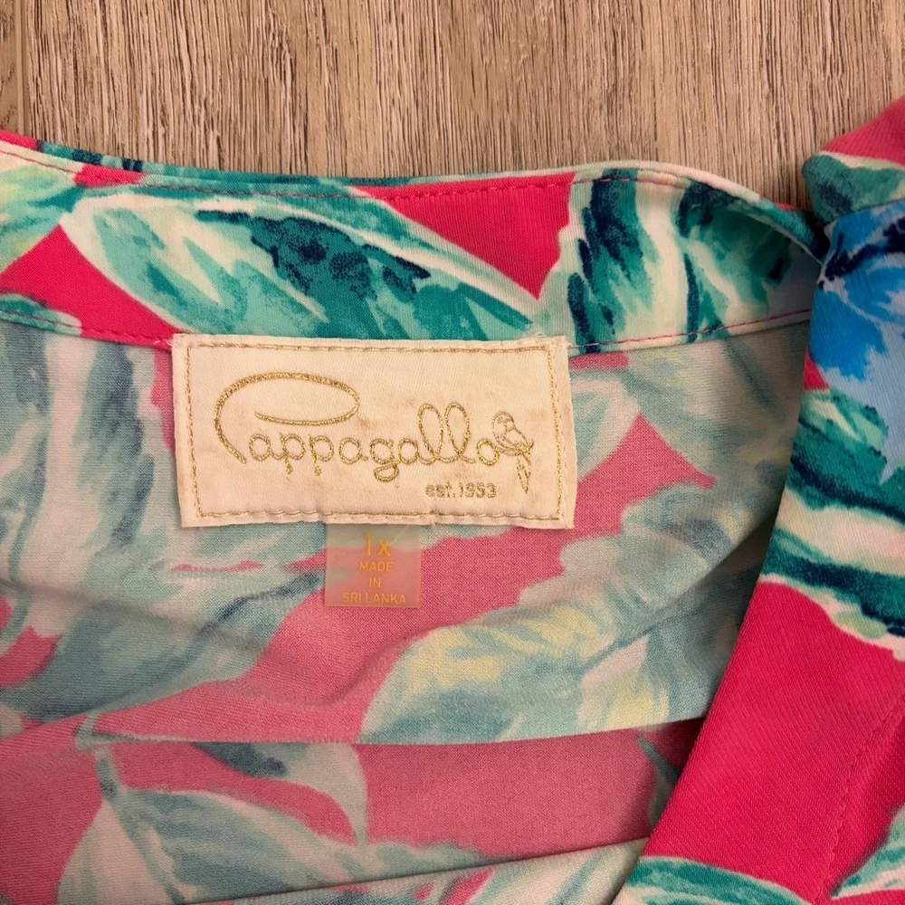 Pappagallo Vibrant Leaf Print Mini Dress - Picture 3 of 3